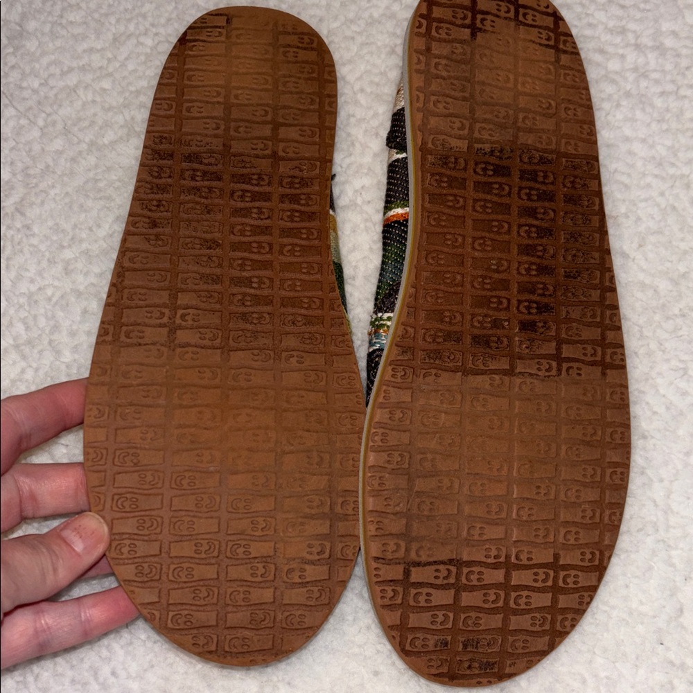 SANUK CHARCOAL MULTI DONNA BLANKET SIDEWALK SURFER SHOES Womens size 6 - Picture 4 of 5